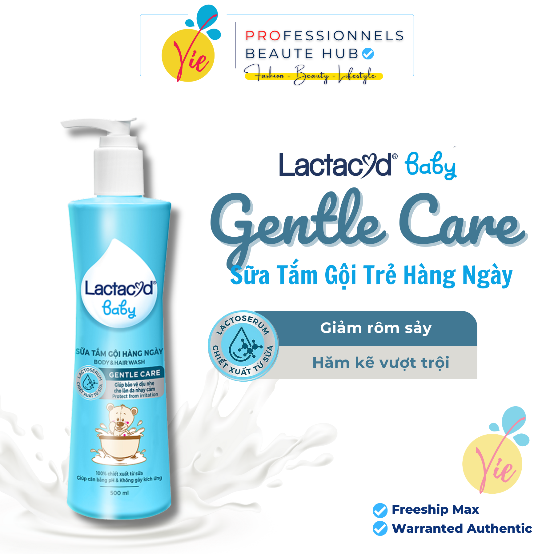 Sữa tắm gội trẻ em lactacyd baby gentle care bảo vệ dịu nhẹ cho làn da nhạy cảm