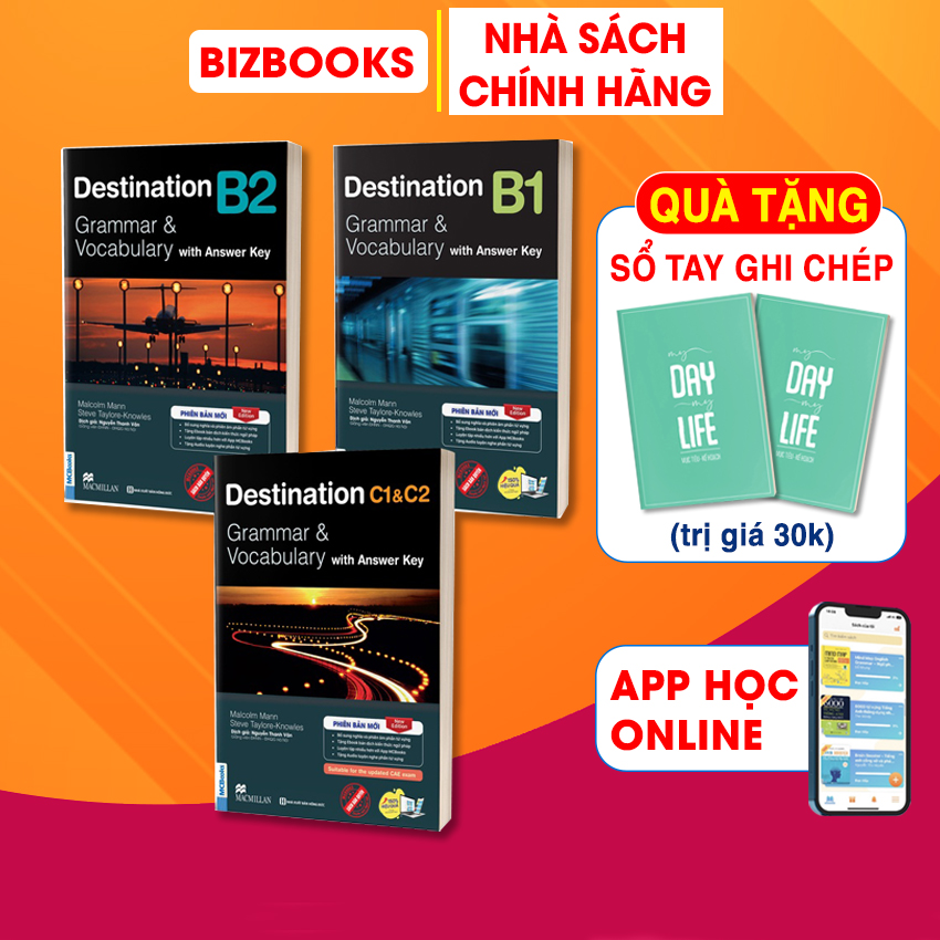 Trọn bộ giáo trình destination grammar & vocabulary b1, b2, c1&c2 lẻ/combo-sách mcbooks