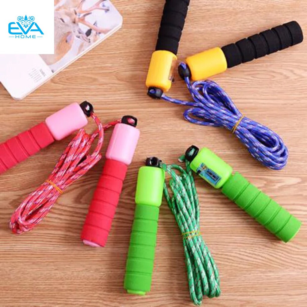 Dây nhảy cá nhân có đếm số vòng nhảy chất liệu dây vải