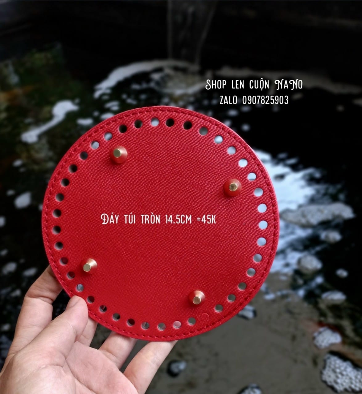 Đáy túi tròn đỏ