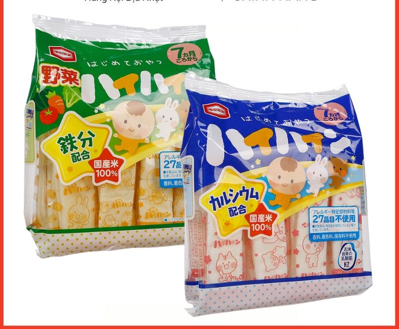 Bánh Gạo Tươi Haihain, Ganbare Nhật Bản Dành Cho Bé Từ 7 Tháng Tuổi