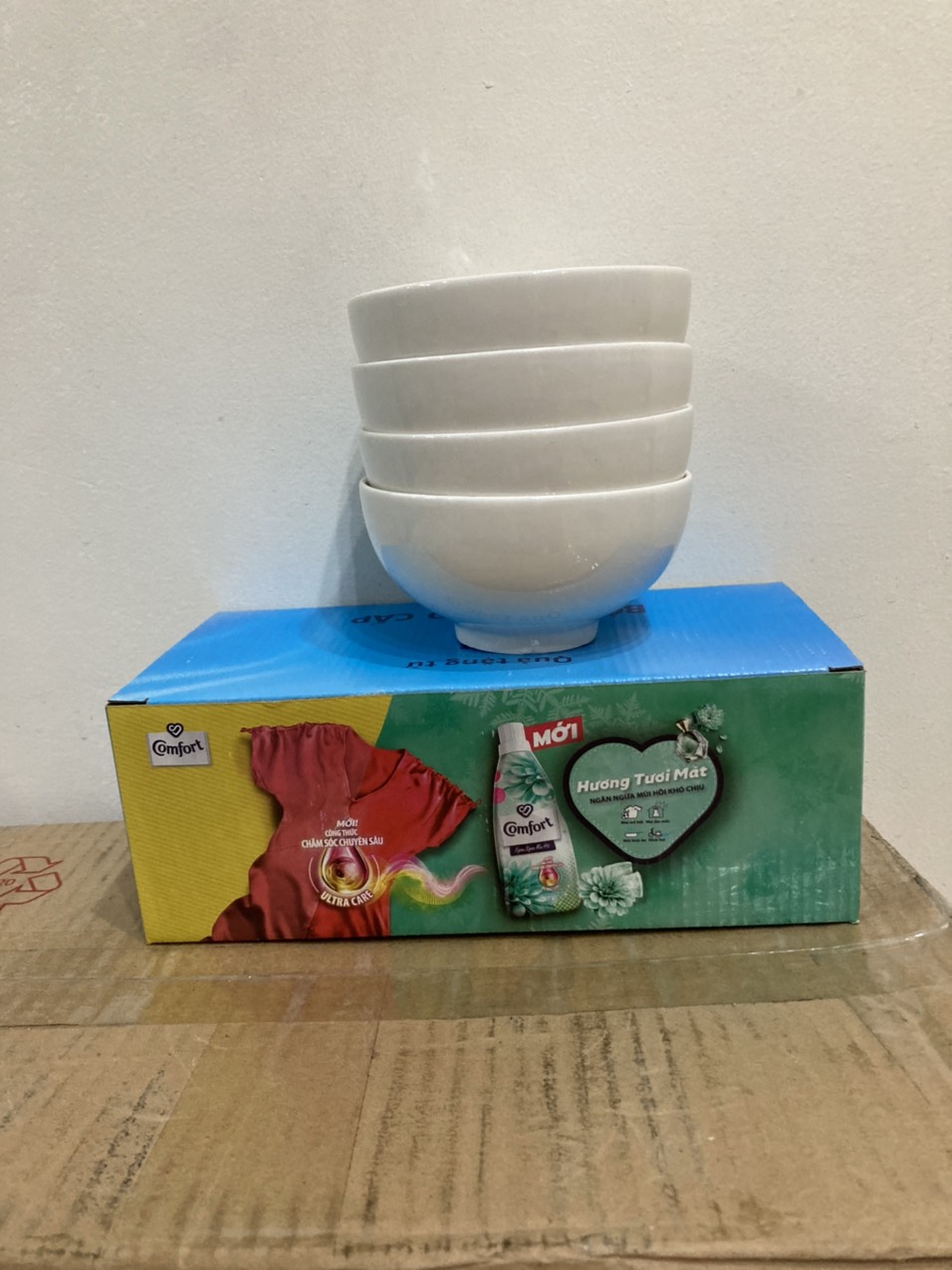 Bộ 4 chén sứ 4.5 inch - hàng khuyến mãi Unilever