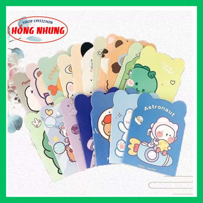 Sổ tay mini gấu, mèo, hoa cute dễ thương.