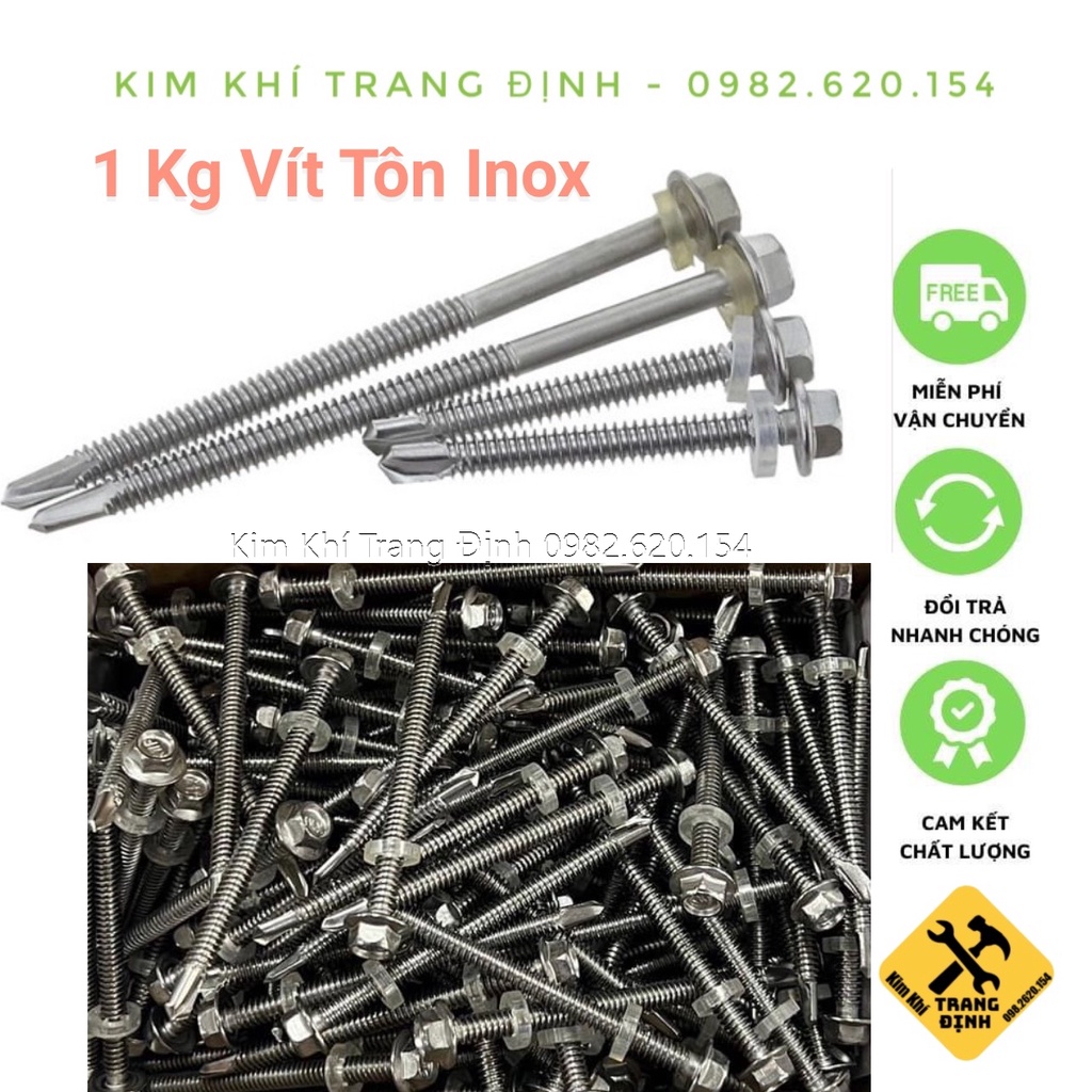 Vít bắn tôn inox sus 410