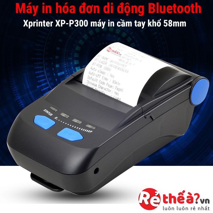 Máy in hóa đơn di động cầm tay XPRINTER-P300