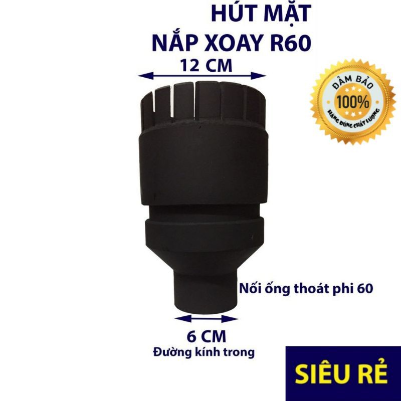 Hút mặt hồ cá koi skimmer loại lớn nắp răng xoay 360độ