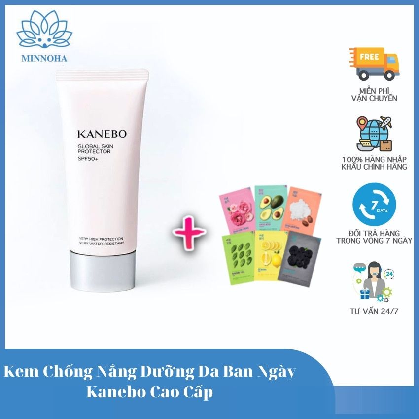[Freeship+Quà 25k]Kem chống nắng, dưỡng da ban ngày Kanebo Global Skin Protector 60ml, bảo vệ làn da, ngăn tia UVA UVB- HÀNG CAO CẤP CHÍNH HÃNG- Minnoha Store