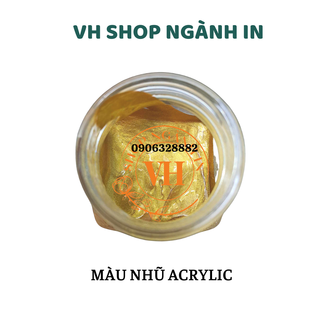 Hũ 100ml màu nhũ acrylic dùng tô tượng