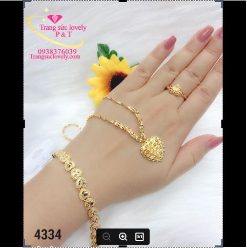 Bộ trang sức dự tiệc hình trái tim mã số 80
