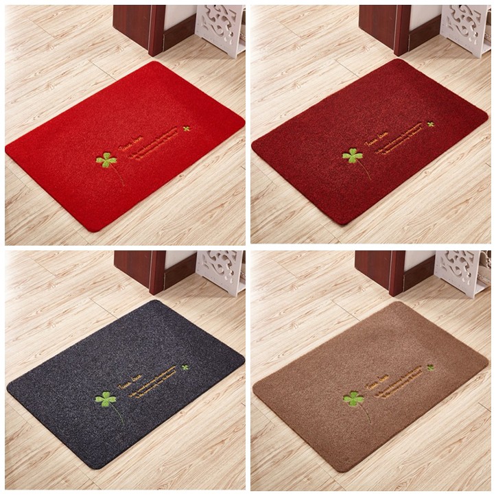 Thảm chùi chân thêu hoa, đế cao su chống trơn trượt tiện dụng giá rẻ - 40cm x 80cm