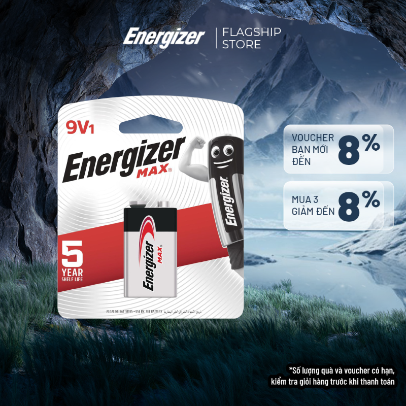 Pin vuông 9v energizer max 522 bp1 - vỉ 1 viên