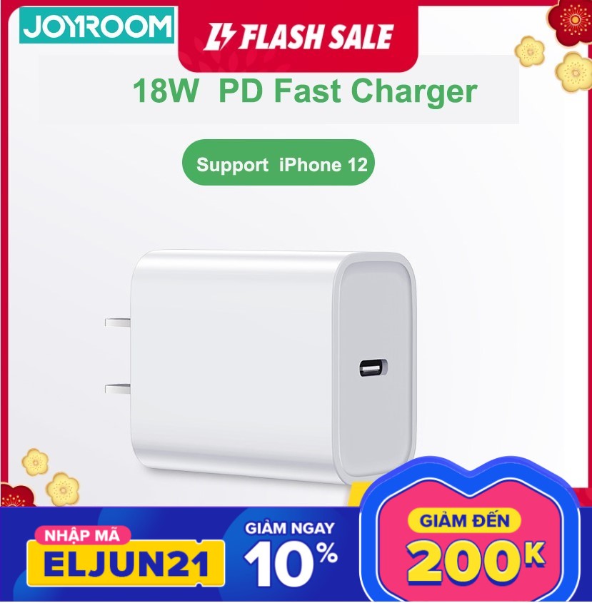 Cốc sạc nhanh joyroom pd 18w type c vào cáp lightning điện thoại di động cho iphonex xsmax 8plus sạc nhanh dòng dữ liệu sạc ipad / củ sạc nhanh joyroom pd 18w type c vào cáp lightning điện thoại di abshop365 hshop365hn hshop365 abshop hshop