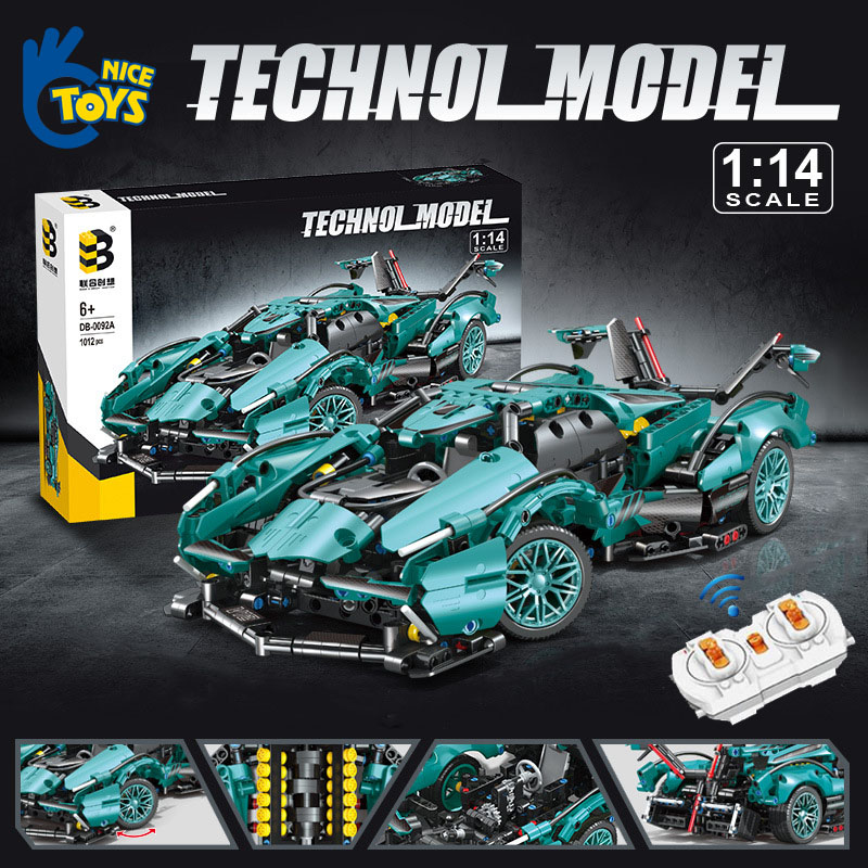 Đồ Chơi Lắp Ráp Kiểu Lego Mô Hình Siêu Xe Lamborghini V12 Vision GT Tỉ Lệ 1:14 Điều Khiển Từ Xa RC No.0092 Với 1000+PCS