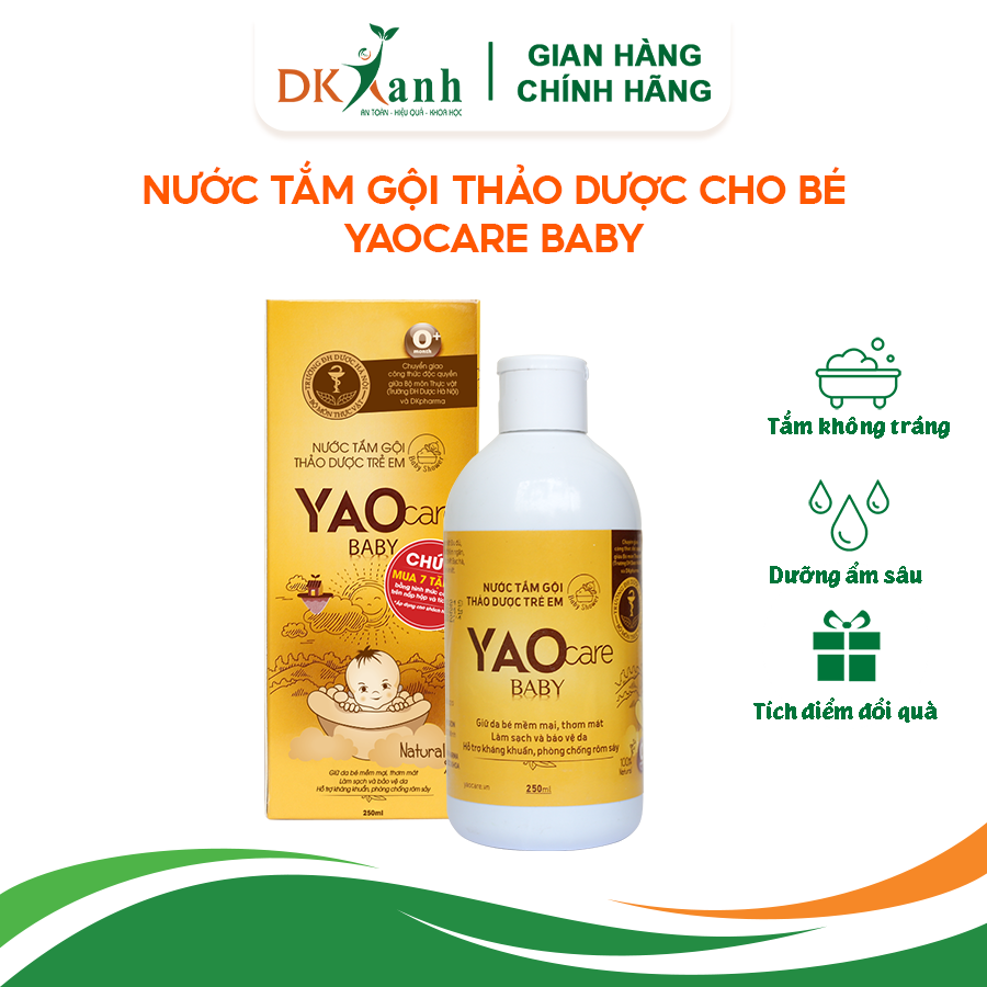Nước tắm trẻ em Yaocare baby DK Pharma 250ml