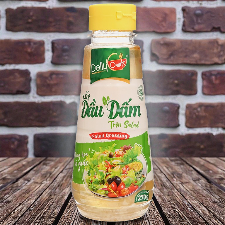 DELLYCOOK [chai 270g] XỐT DẦU GIẤM TRỘN SALAD Dressing
