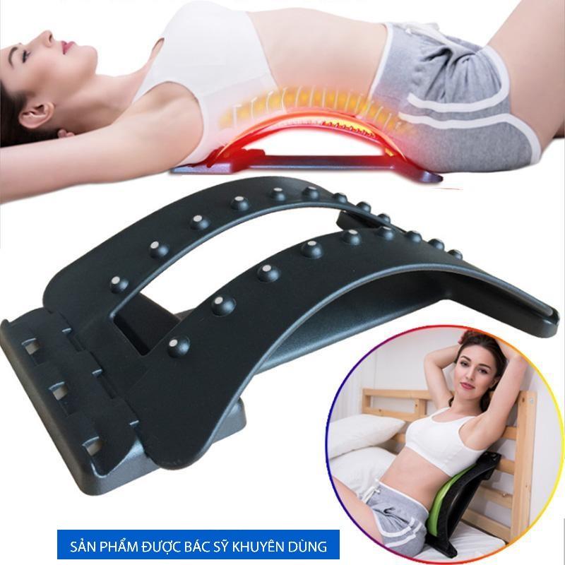 Dụng cụ massage cột sống - Khung nắn chỉnh cột sống thoát vị đĩa đệm, đau thắt lưng, ngồi nhiều + Dụng cụ massage cột sống, có 3 mức độ tùy chỉnh