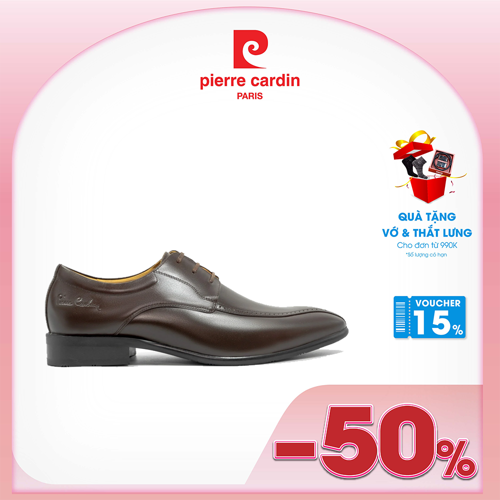 [20H 9.10 VOUCHER 20% + MUA 2 GIẢM 10]Giày tây nam công sở có dây Pierre Cardin chất liệu da bò nhập