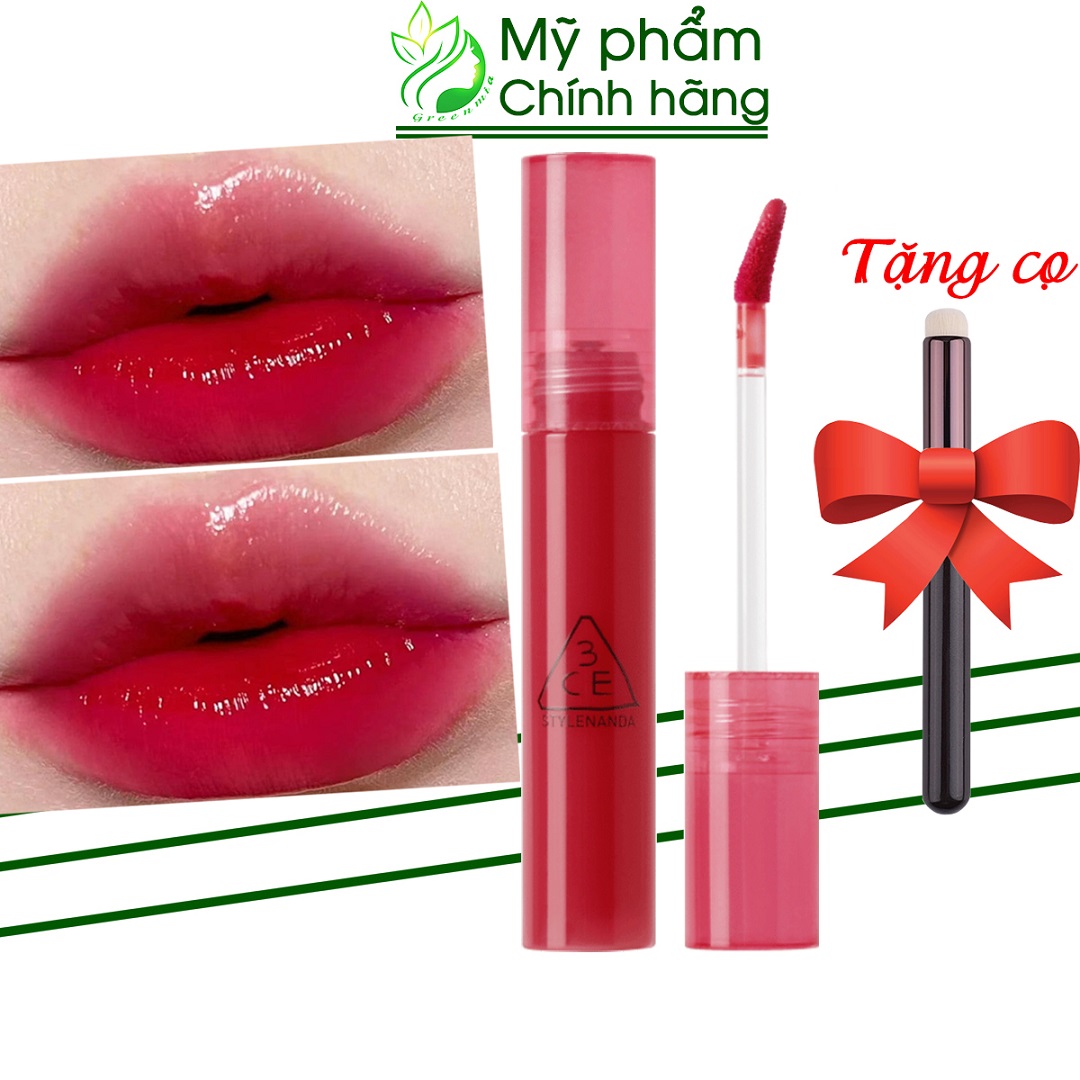 Son tint bóng lì 3ce syrup layering tint single cherry đỏ anh đào bóng tươi mới