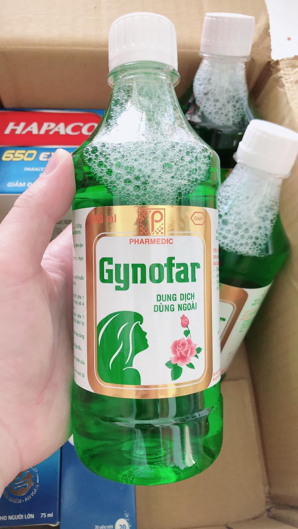 Gynofar 500ml dung dịch vệ sinh, nước rửa phụ khoa