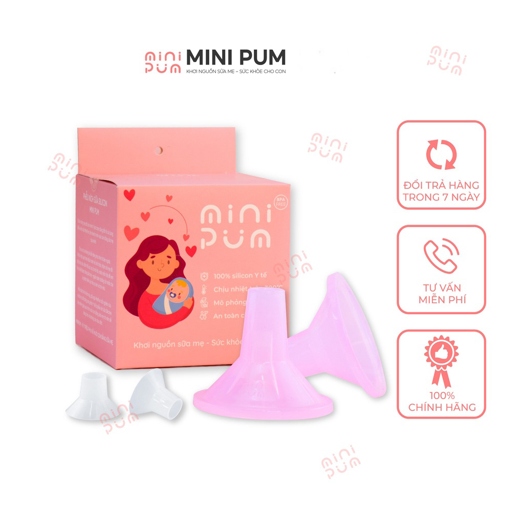 Phễu hút sữa silicon Mini Pum an toàn êm ái không đau rát thiết kế phù hợp