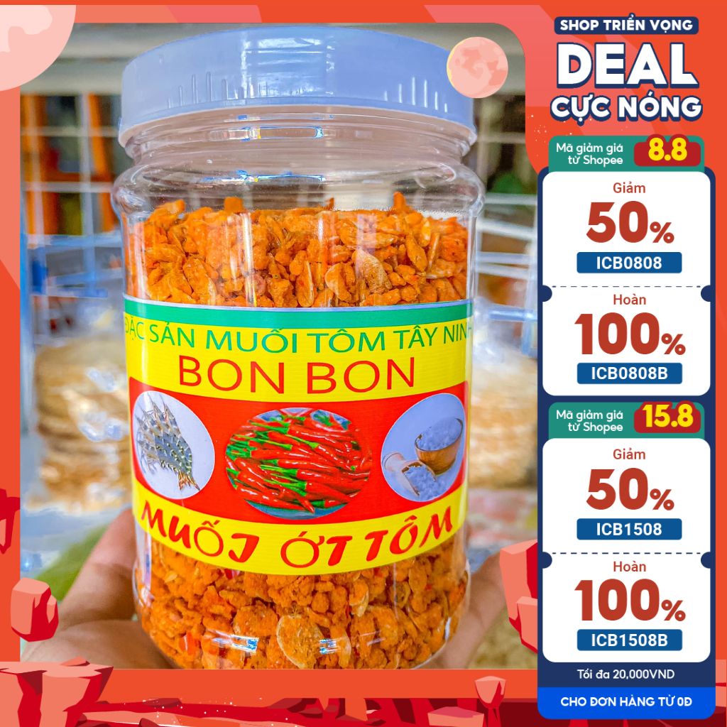 Muối tôm tây ninh loại 1 muối tôm tây ninh hạt to nguyên con tôm - 04100091