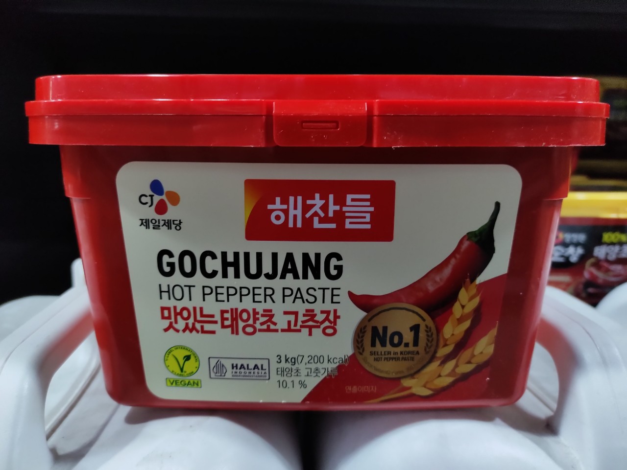 Tương ớt hàn quốc cj 3kg hộp to cho nhà hàng