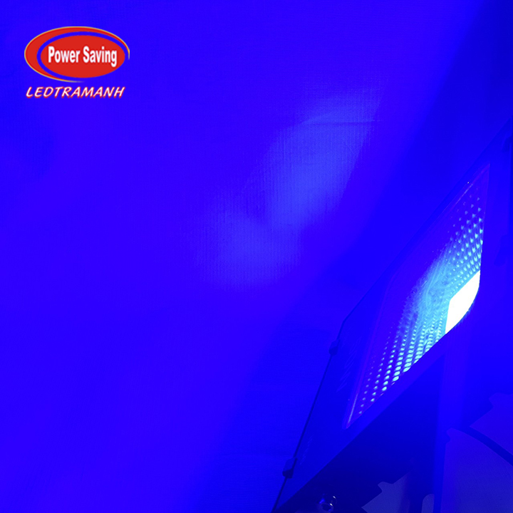 Đèn pha led ngoài trời 50w 5054 xanh dương - bh 1 năm