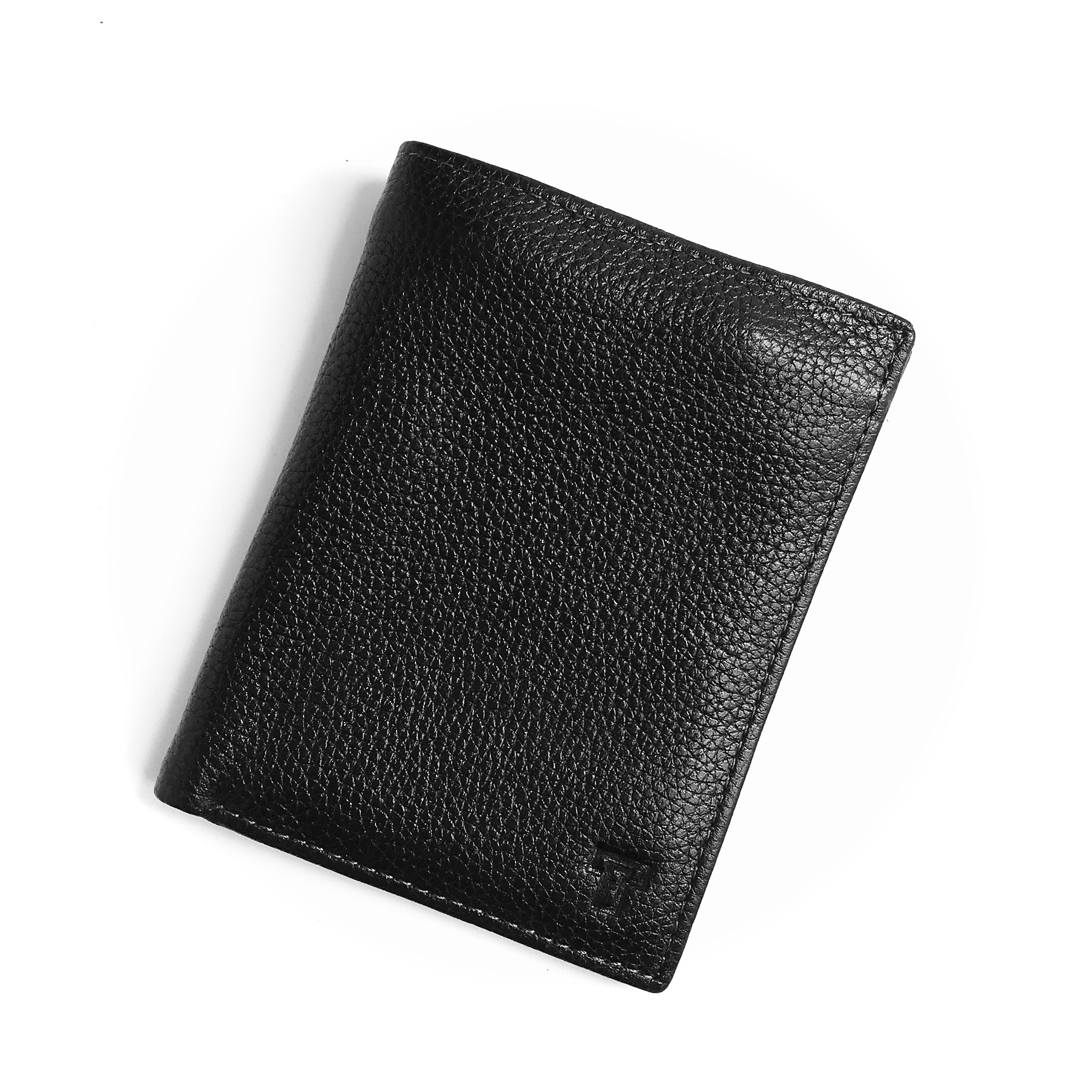 Ví Đứng Nam TEFOSS WB03 Đen Và Nâu Da Bò Thật Cao Cấp