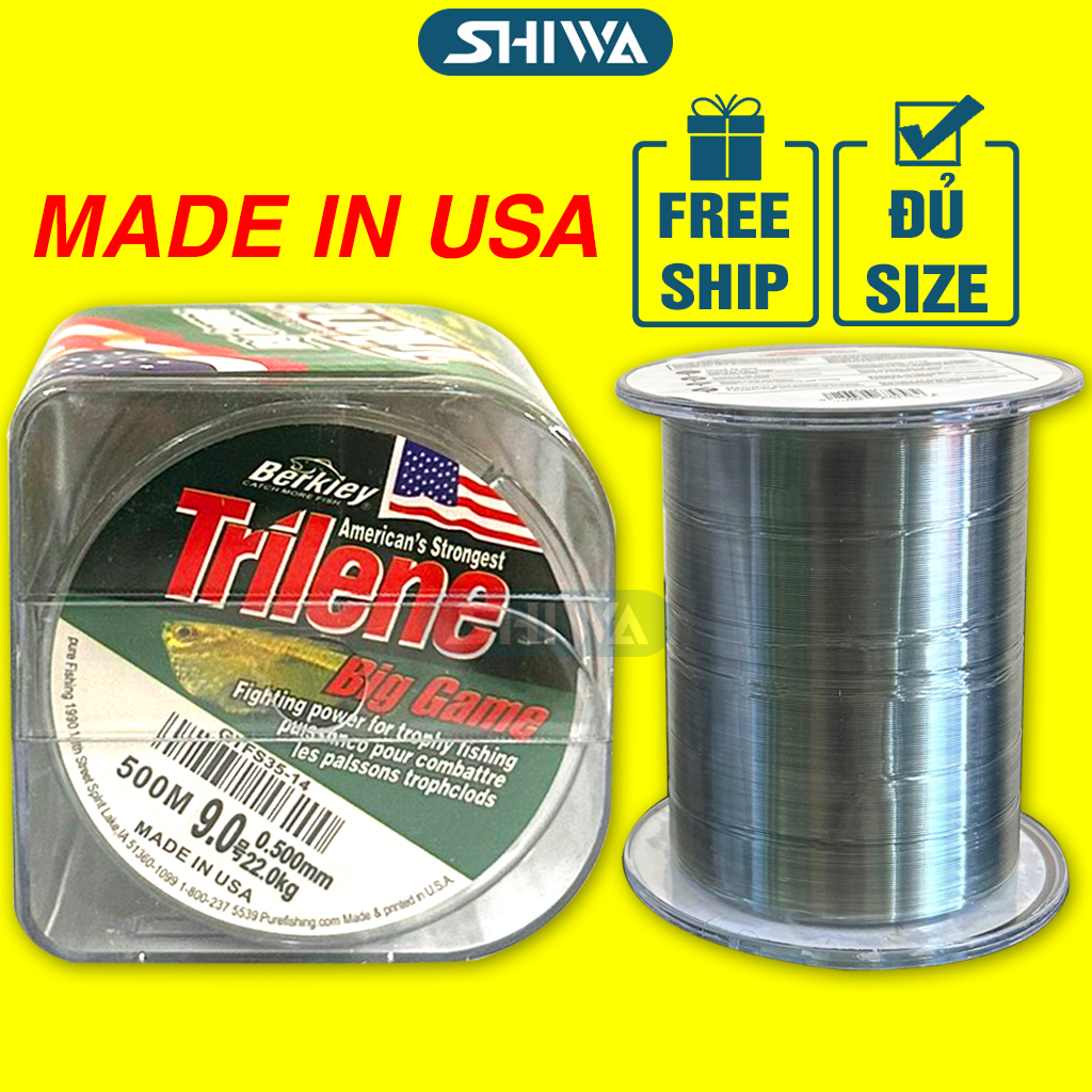 Cước Câu Cá Siêu Bền ĐỦ SIZE LOẠI TỐT Tải Cá 5-30kg - Dây Câu Cá CHỐNG XOẮN Cước Tàng Hình TRILENE BIG GAME, Dây Câu Đài,Lục,Lăng Xê, Phụ Kiện Đồ Câu SHIWA
