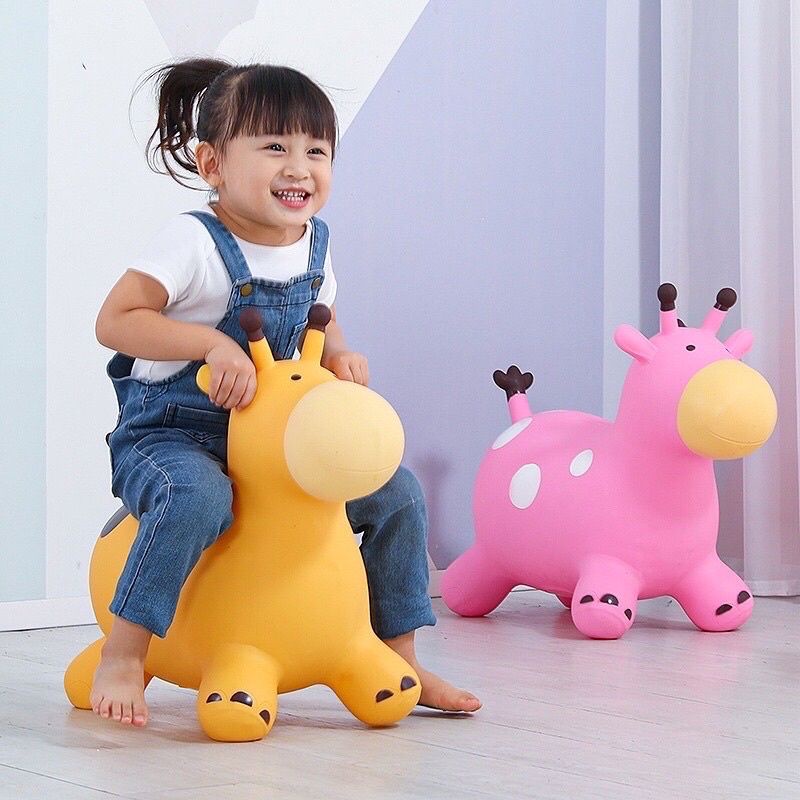 Thú nhún bơm hơi chất lượng , con nhún bò cho bé vui chơi.quà tặng dành cho bé yêu
