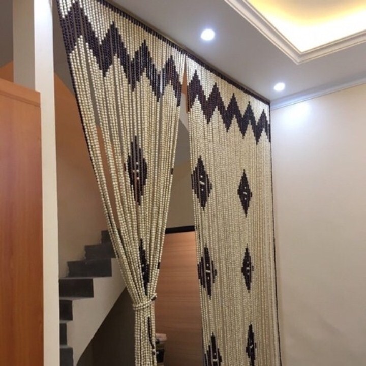 Rèm / Màn Hạt Gỗ Bồ Đề ĐÀI LOAN Cao Cấp : Ngang (1m & 1m2) x Cao (2m) - Giao Màu ngẫu Nhiên