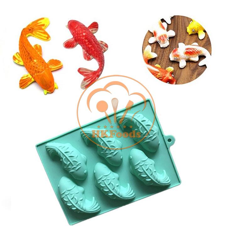 KHUÔN SILICON LÀM THẠCH RAU CÂU SOCOLA CÁ KOI TO