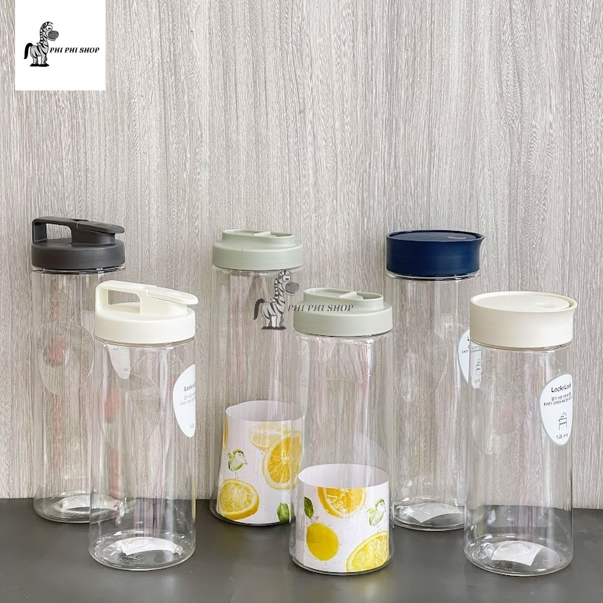 Bình nước nhựa Lock&Lock dung tích 1,2L/1,5L an toàn thực phẩm HAP813 HAP814 HAP823 HAP824 Phiphi