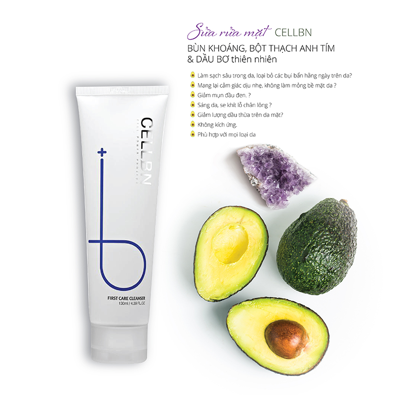 Sữa rửa mặt bùn khoáng Cellbn First Care Cleaner Hàn Quốc 130ml