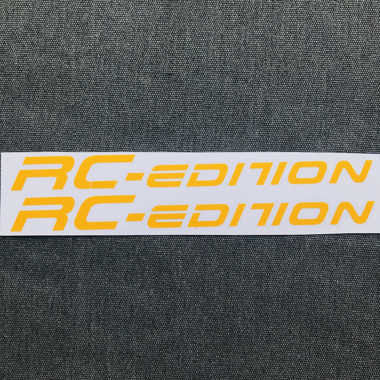 Bộ tem dán phuộc xe máy kiểu RC-EDITION, tem chữ kiểu độc đáo thể hiện cá tính (màu VÀNG CAM)