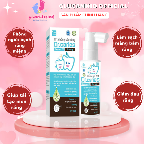 Vitamin Dr Caries 30ml - Bổ sung vitamin và khoáng chất cho khoang miệng cho bé - Glucankid