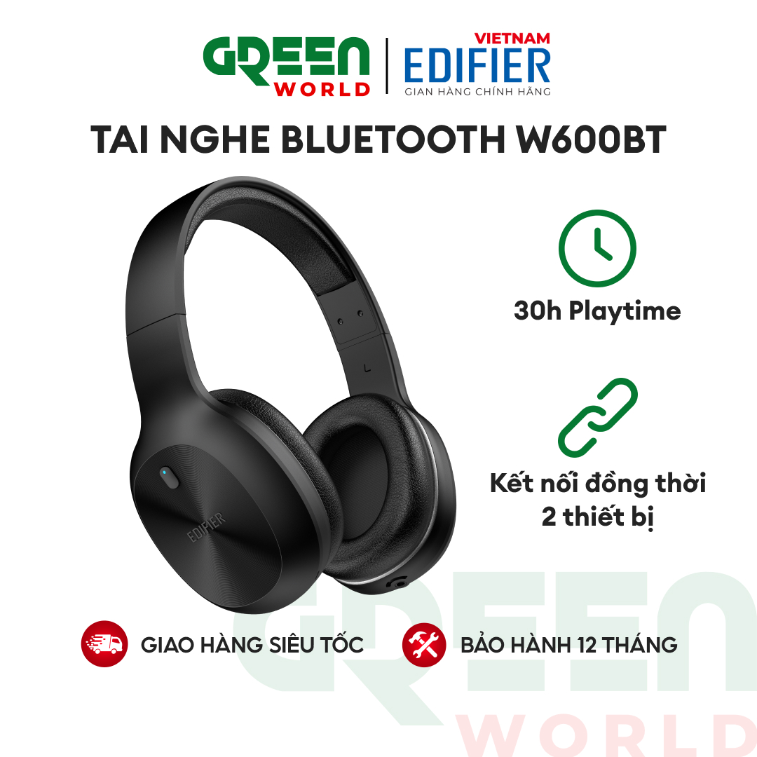 Tai nghe Bluetooth 5.1 EDIFIER W600BT - 30h Playtime - Thích hợp chơi game, học tập  và làm việc trực tuyến (online)
