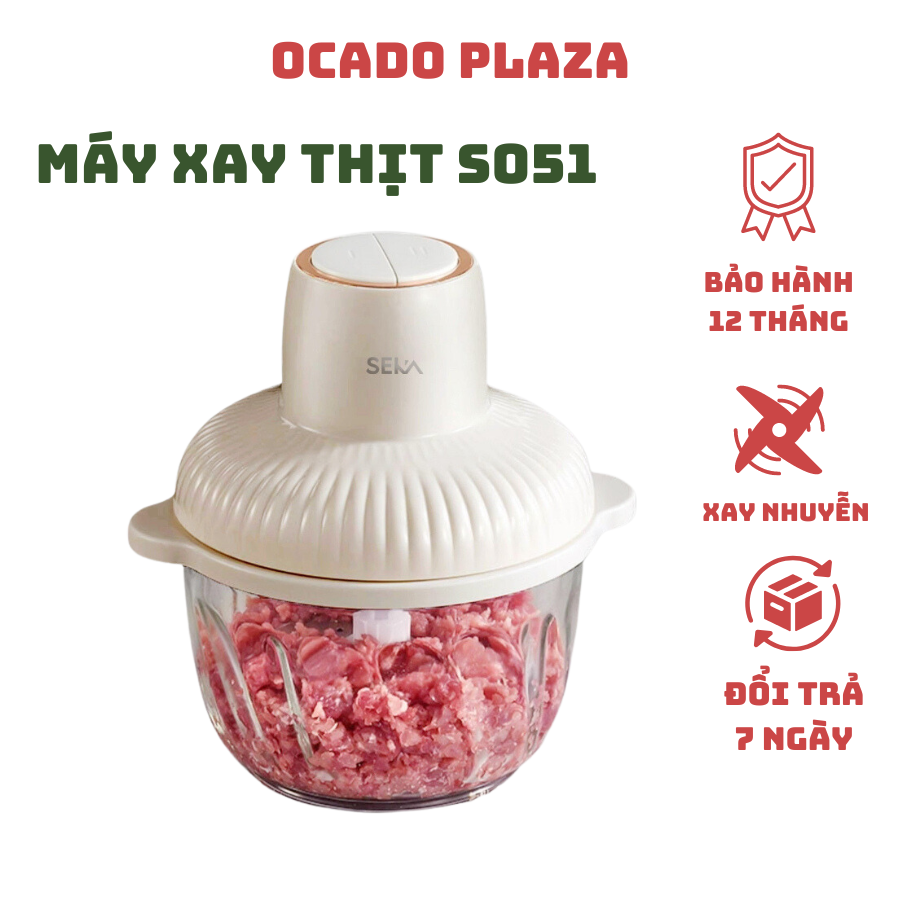 Máy xay thịt Seka, máy xay đa năng cầm tay 6 lưỡi Công suất 200W, Dung tích 300ml, Cối Thủy Tinh Cao cấp chịu lực, chịu nhiệt, Máy xay ăn dặm cho bé, xay thịt cháo sinh tố tỏi ớt tiện dụng tại Shine 98