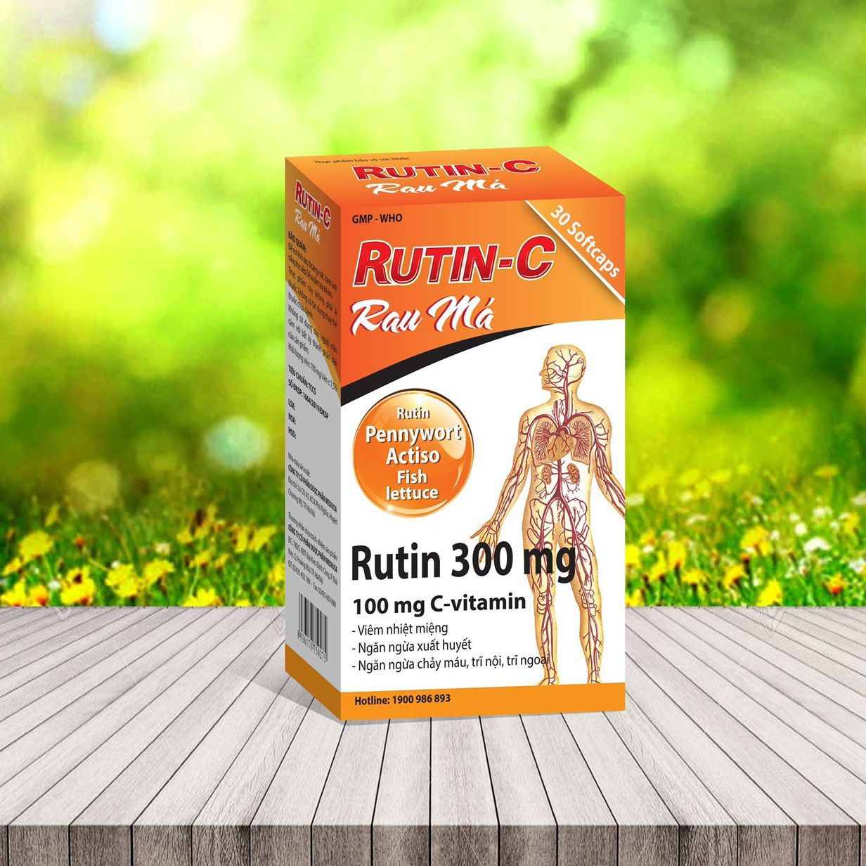 Viên uống rutin c rau má - giúp thanh nhiệt giải độc, mát gan,tăng sức đề kháng và bền thành mạch - dược phẩm bách lộc