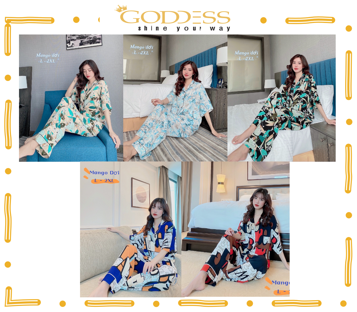 Bộ Pijama Lụa Mango - Đồ ngủ dài tay dơi Lập thế trẻ trung Bigsize 40-80kg mềm mịn mát lịm mặc cực sang