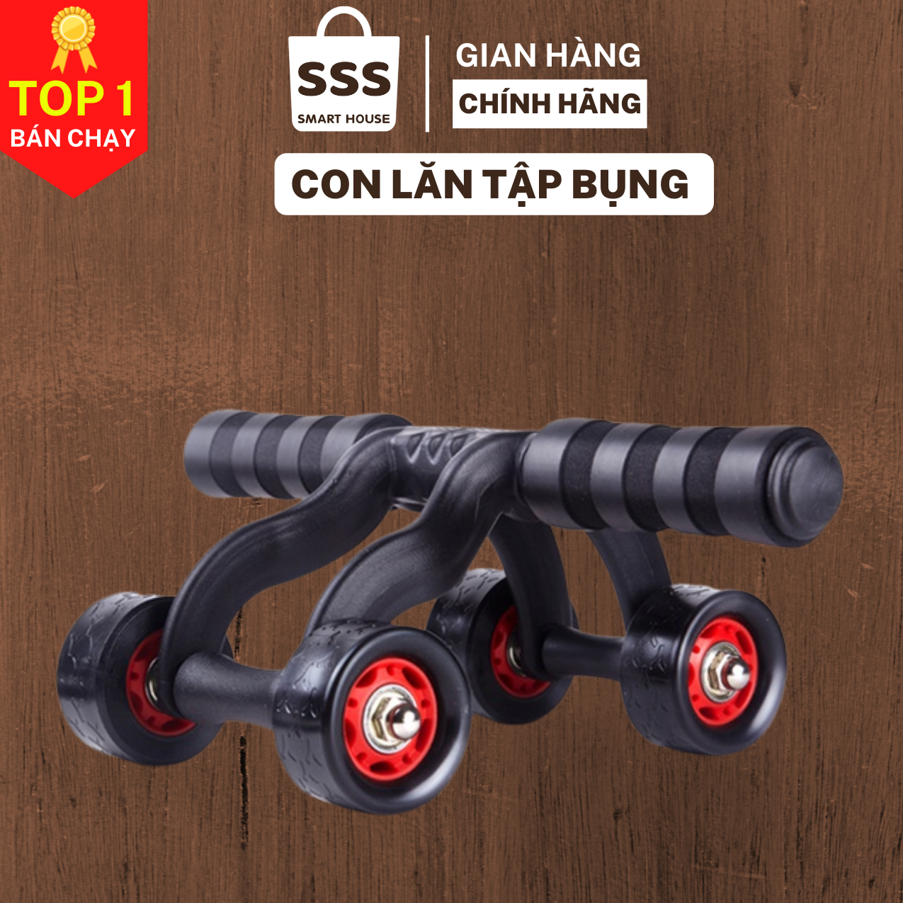 Con lăn tập bụng, con lăn 4 bánh tập cơ bụng hiệu quả, dụng cụ tập gym tại nhà xtop l04