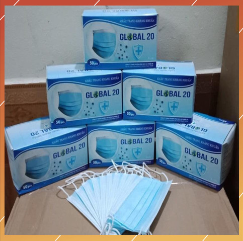 Khẩu trang y tế 3 lớp Bảo Châu màu xanh , sản phẩm tốt, chất lượng cao, cam kết sản phẩm nhận được như hình và mô tả
