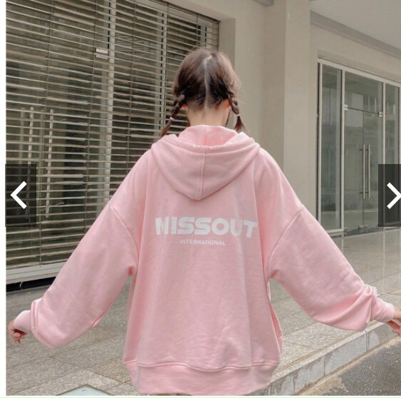 Áo hoodie MISSOUT dây kéo vải bông mịn siêu đẹp