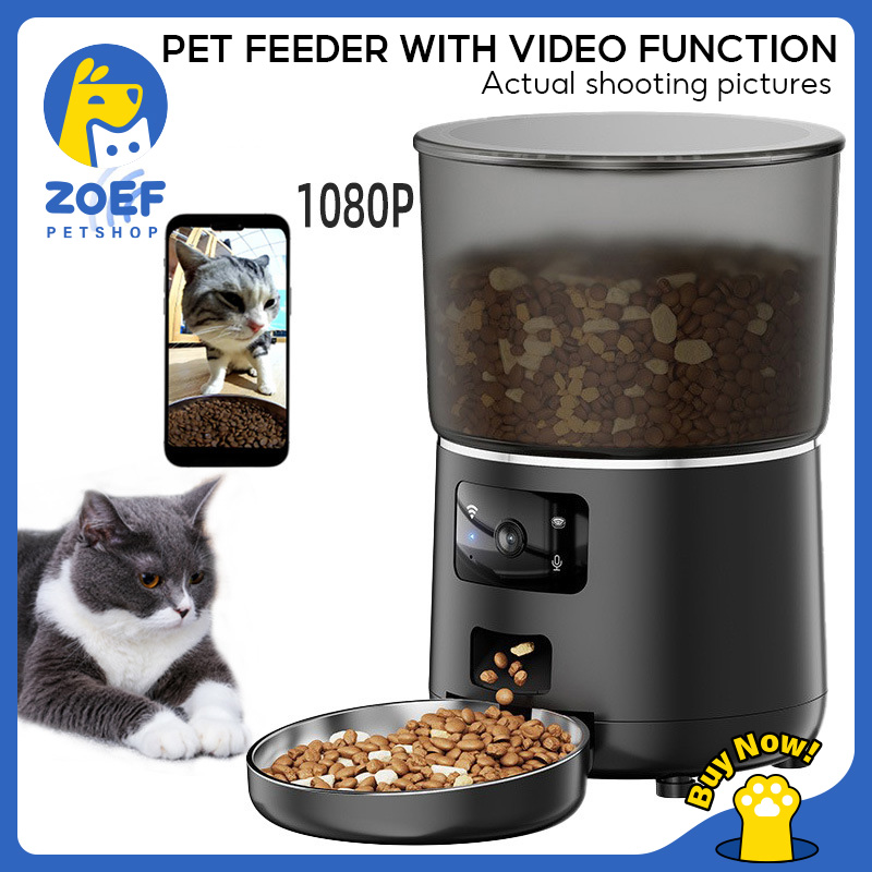 ZOEF Máy cho thú cưng ăn hoàn toàn tự động có thể sử dụng ứng dụng video để gọi điện và nhìn ban đêm QHMPS00563