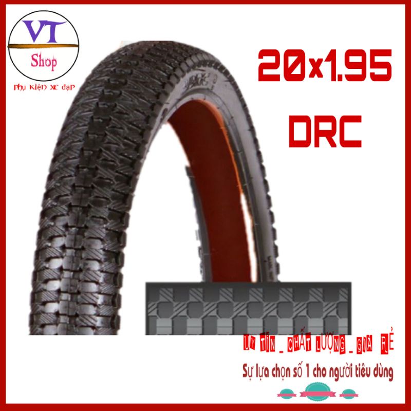 [HCM]Vỏ lốp xe đạp 20x1.95 gai lớn chính hãng DRC