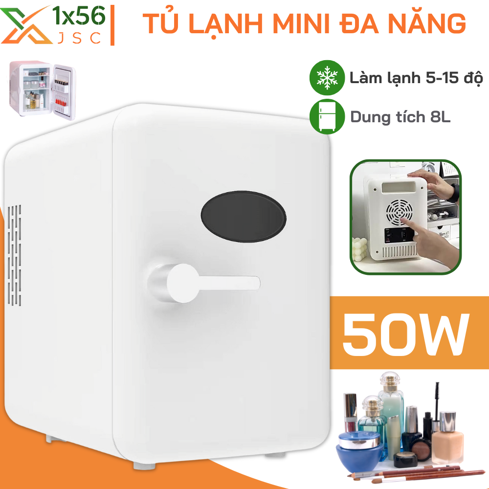 Tủ lạnh đựng mỹ phẩm, tủ lạnh mini tiết kiệm điện và không gian bảo quản mỹ phẩm, hoa quả không bị hỏng