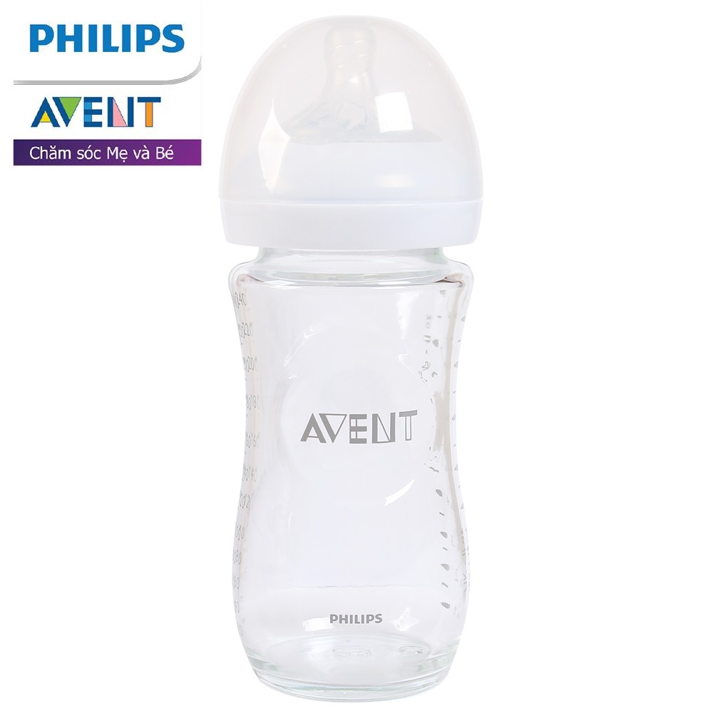Bình sữa thủy tinh cho bé MPTN Philips Avent 240ml