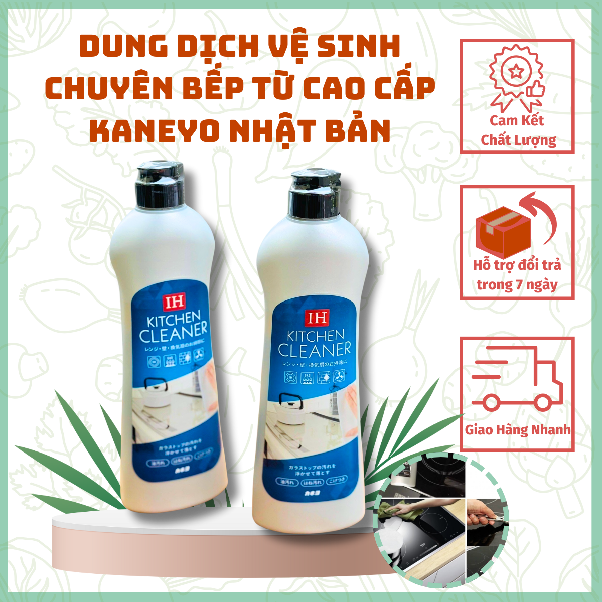 Dung dịch vệ sinh chuyên Bếp Từ cao cấp Kaneyo Nhật Bản