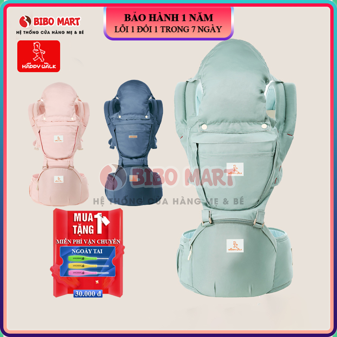 Địu em bé đa năng, địu trẻ em đa năng cao cấp 12 tư thế dây đai mềm mại giúp cha mẹ đỡ đau mỏi vai, gáy hơn khi bồng con lâu Bảo hành 12 tháng lỗi đổi mới trong 7 ngày