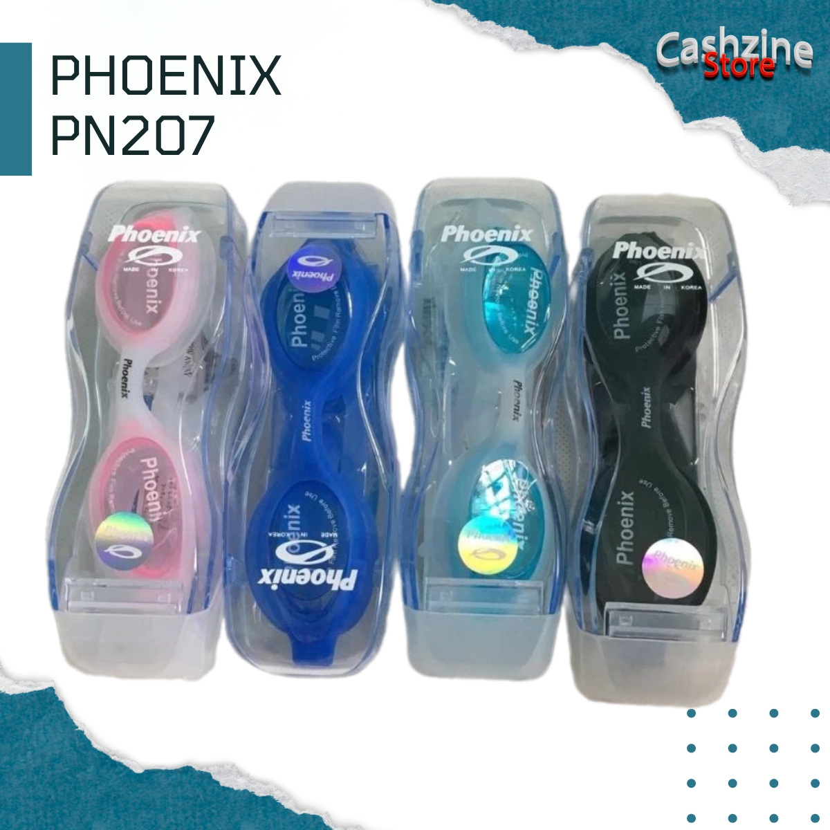 Kính bơi Hàn quốc Phoenix PN 207 chính hãng kèm hộp đựng sang trọng